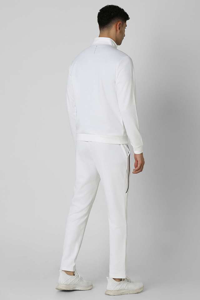 Solid-Polyester-Regular-Fit-Men-s-Tracksuit