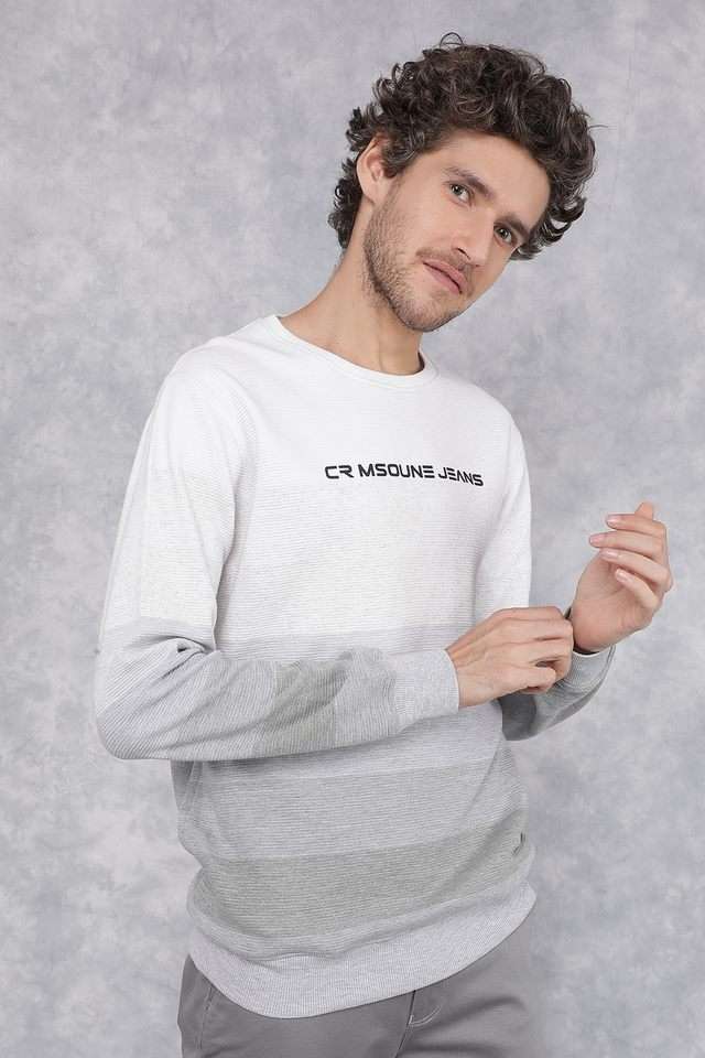 Stripes-Polyester-Round-Neck-Men-s-Sweatshirt