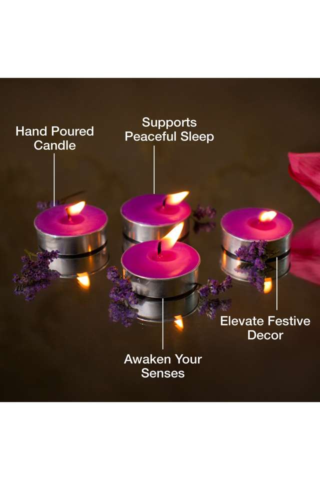 Soulflower-T-Light-Candles-Pack-of-15-Lavender-Aroma