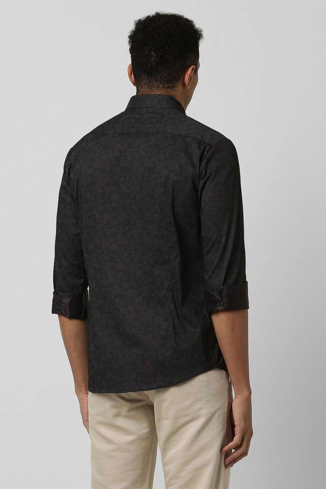 Printed-Polyester-Slim-Fit-Men-s-Formal-Wear-Shirt