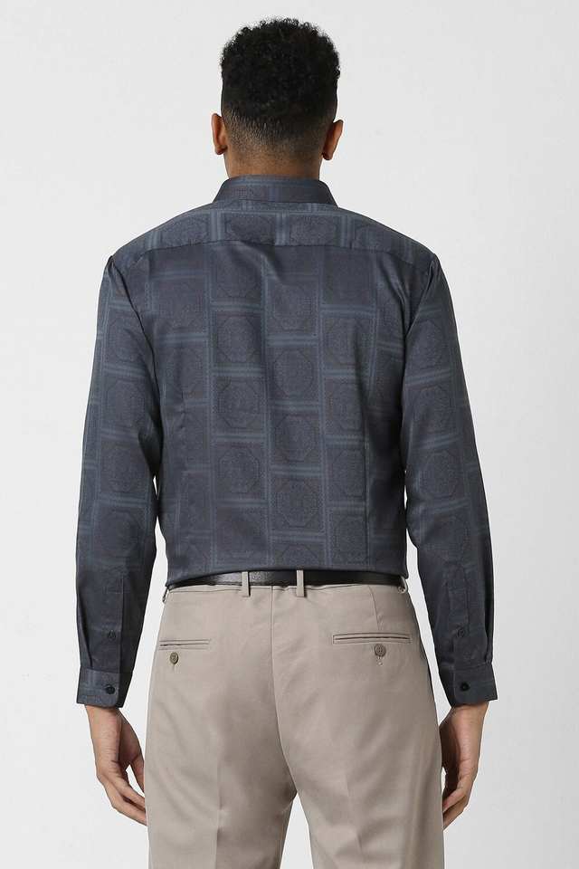 Textured-Cotton-Slim-Fit-Men-s-Formal-Wear-Shirt