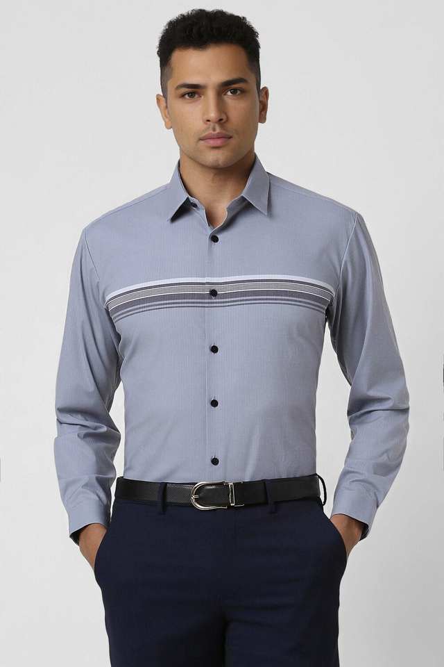 Printed-Blended-Fabric-Slim-Fit-Men-s-Formal-Wear-Shirt