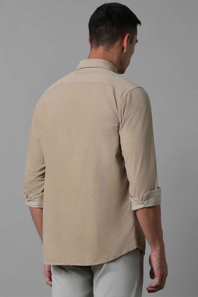 Solid-Cotton-Blend-Slim-Fit-Men-s-Casual-Shirt