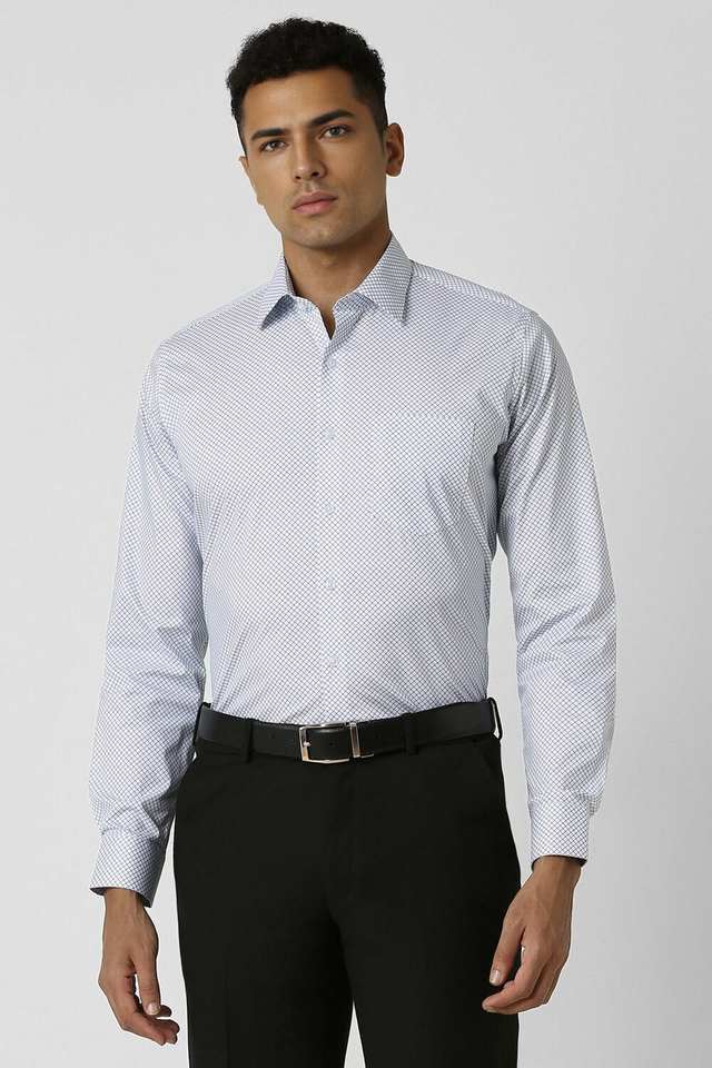 Printed-Cotton-Blend-Slim-Fit-Men-s-Formal-Wear-Shirt