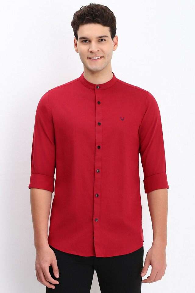Solid-Cotton-Linen-Blend-Regular-Fit-Men-s-Formal-Wear-Shirt