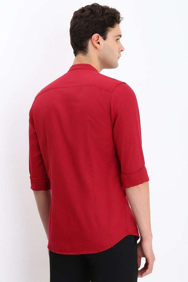 Solid-Cotton-Linen-Blend-Regular-Fit-Men-s-Formal-Wear-Shirt