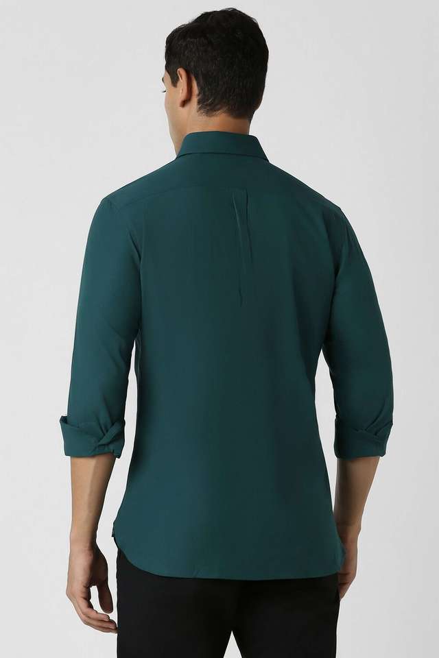 Solid-Cotton-Blend-Slim-Fit-Men-s-Casual-Wear-Shirt