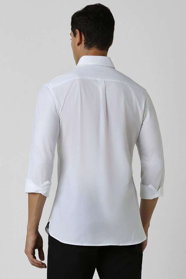 Solid-Cotton-Blend-Slim-Fit-Men-s-Casual-Wear-Shirt