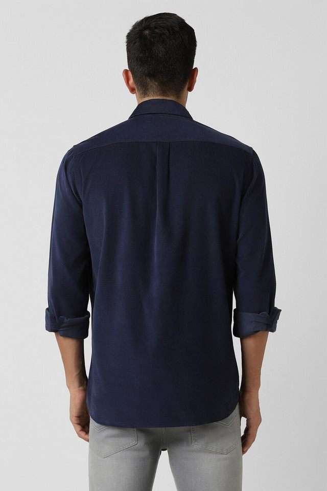 Solid-Cotton-Blend-Slim-Fit-Men-s-Casual-Wear-Shirt