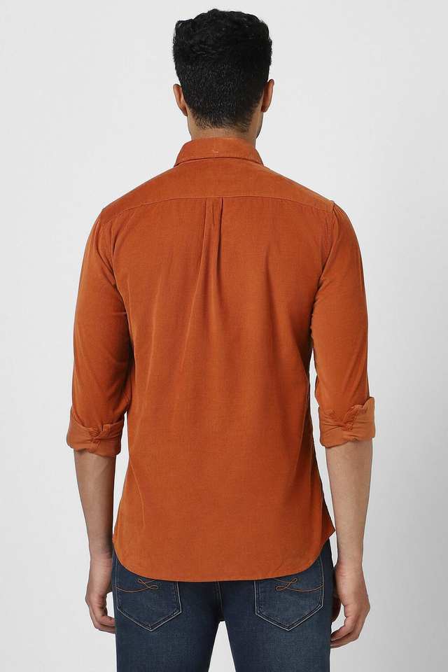 Solid-Cotton-Blend-Slim-Fit-Men-s-Casual-Wear-Shirt