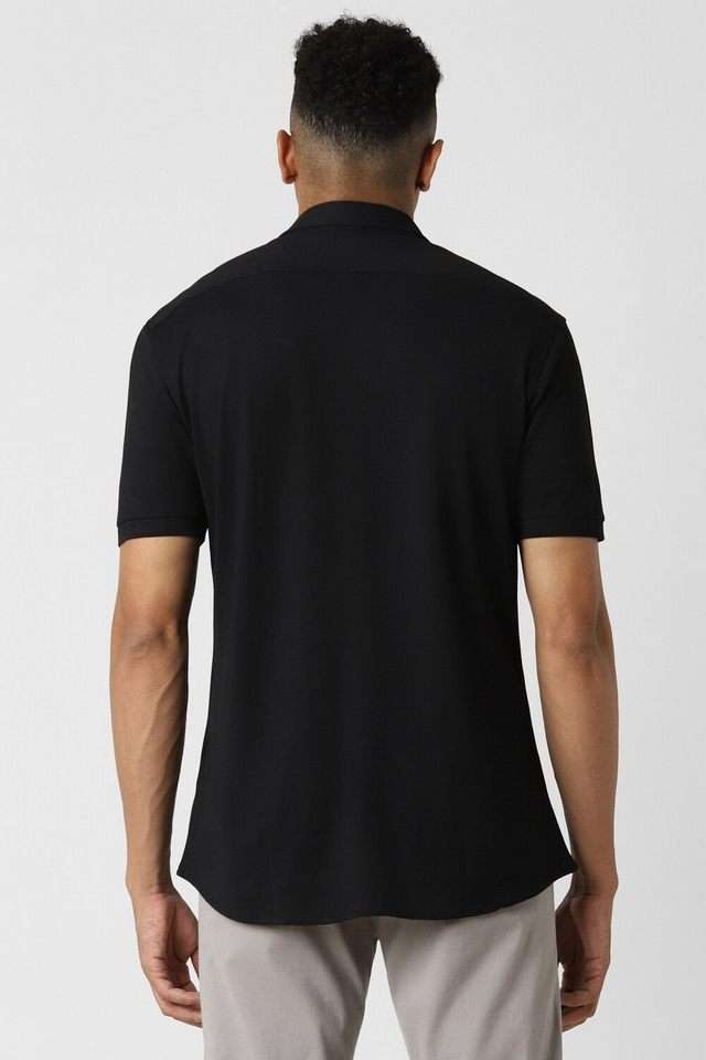 Solid-Polyester-Slim-Fit-Men-Casual-Wear-Shirt