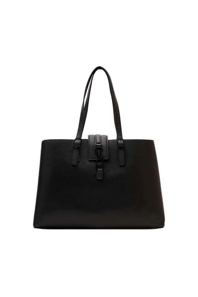 Solid-PU-Zipper-Closure-Women-s-Tote-Bag