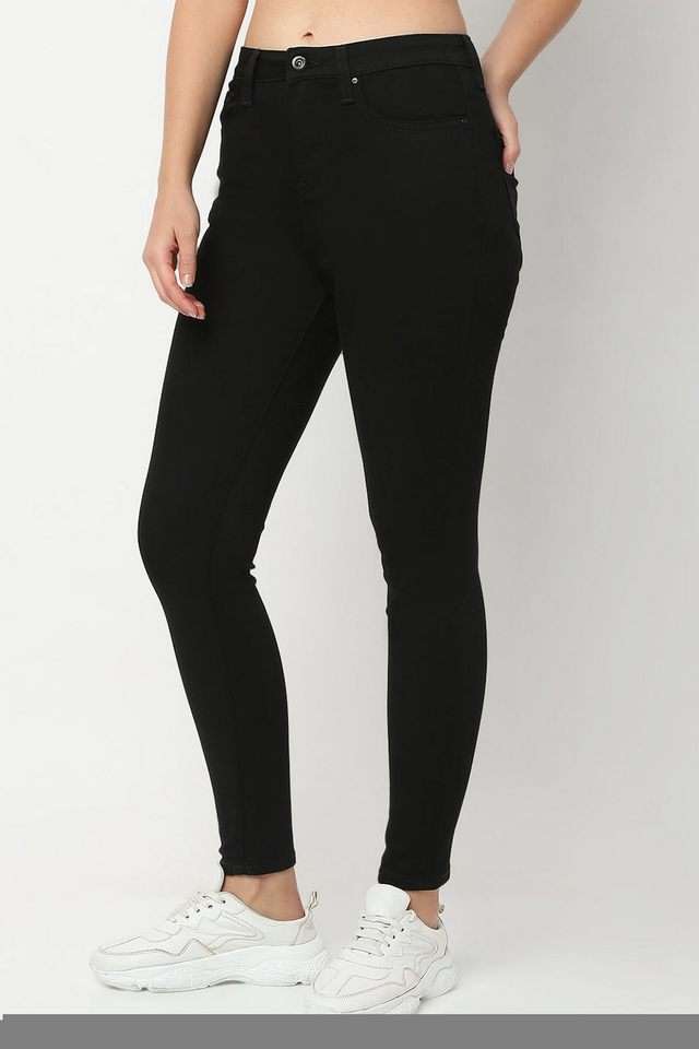 High-Rise-Blended-Fabric-Super-Skinny-Fit-Women-s-Jeans