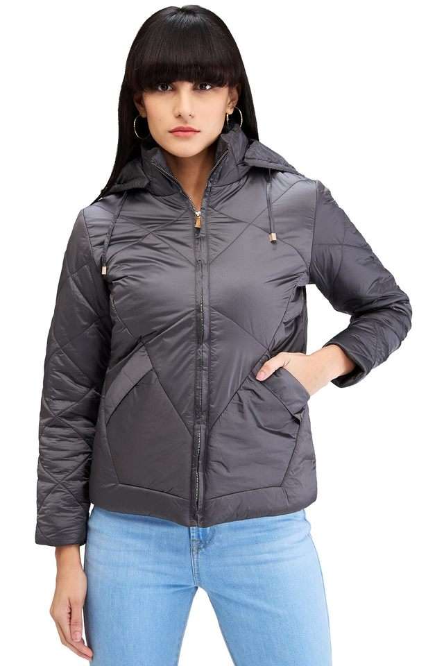 Solid-Polyester-Regular-Fit-Women-s-Jacket