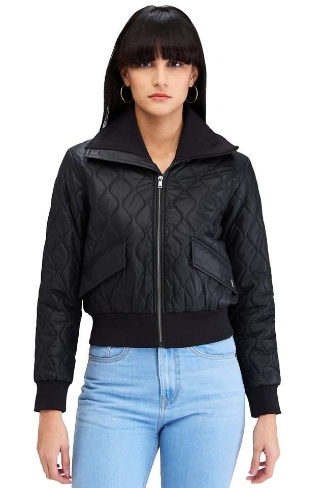Solid-Polyester-Regular-Fit-Women-s-Jacket