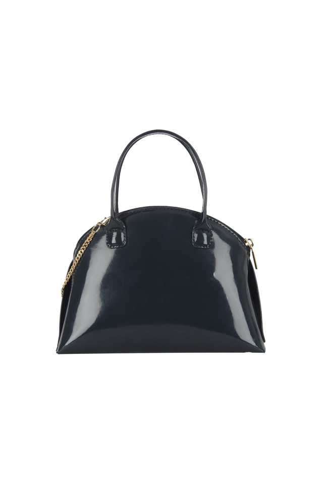 Solid-PU-Zipper-Closure-Women-s-Satchel-Bag