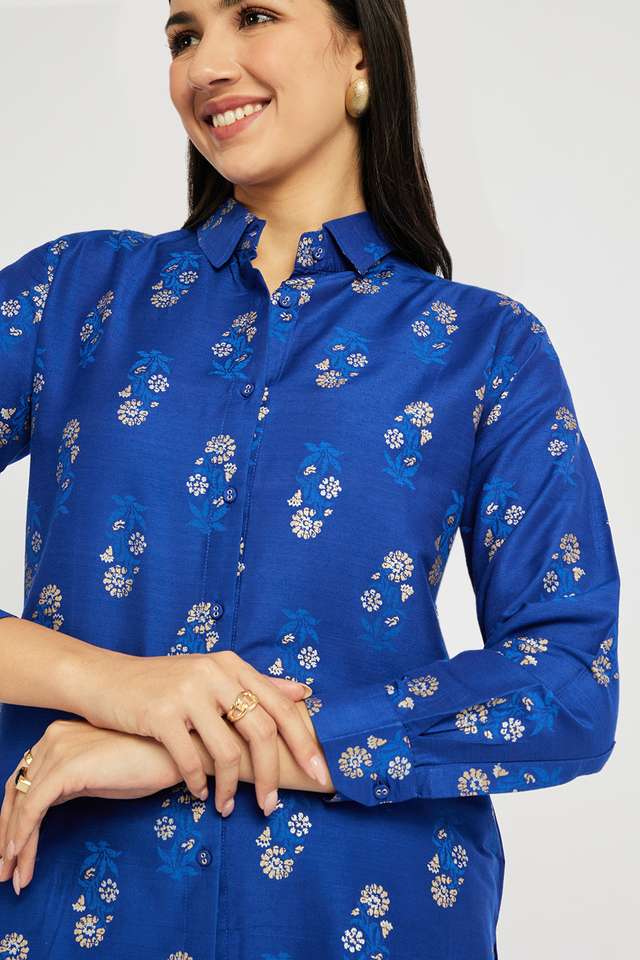 Printed-Mini-Silk-Woven-Women-s-Co-Ord-Set