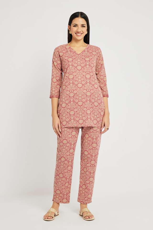 span Printed Mini Cotton Woven Women's Co-Ord Set-picture-10
