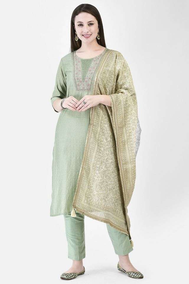 Solid-Viscose-Round-Neck-Women-s-Straight-Kurta
