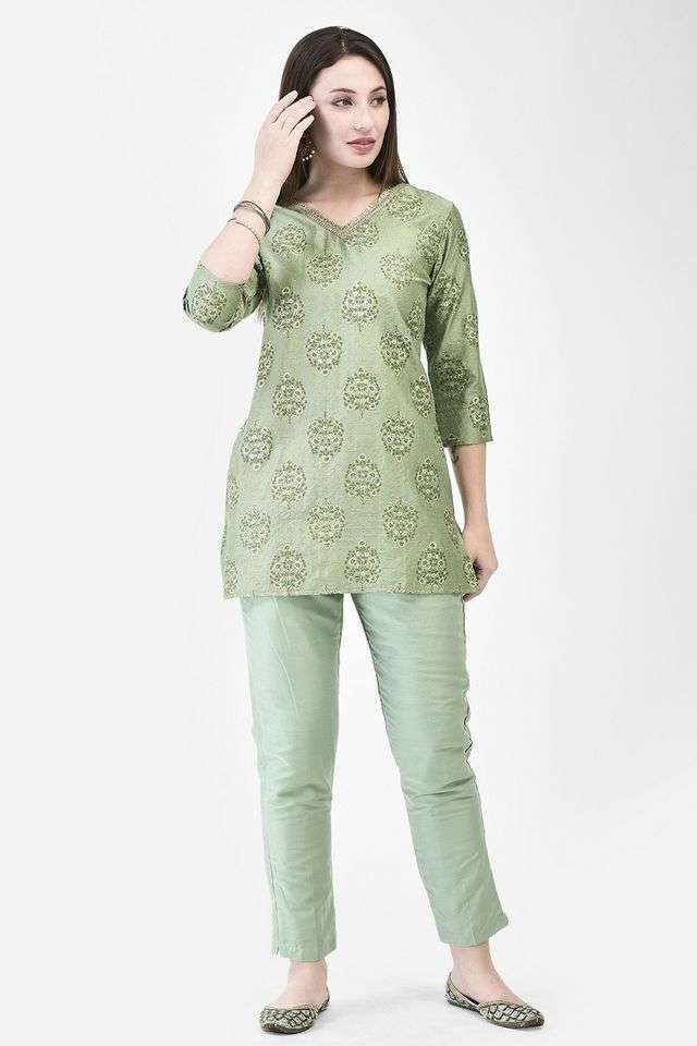 Printed-Viscose-V-Neck-Women-s-A-line-Kurta