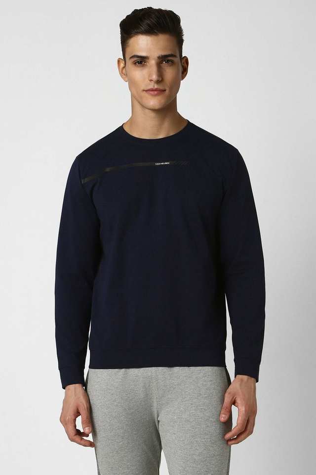 Solid-Cotton-Regular-Fit-Men-s-Sweatshirt
