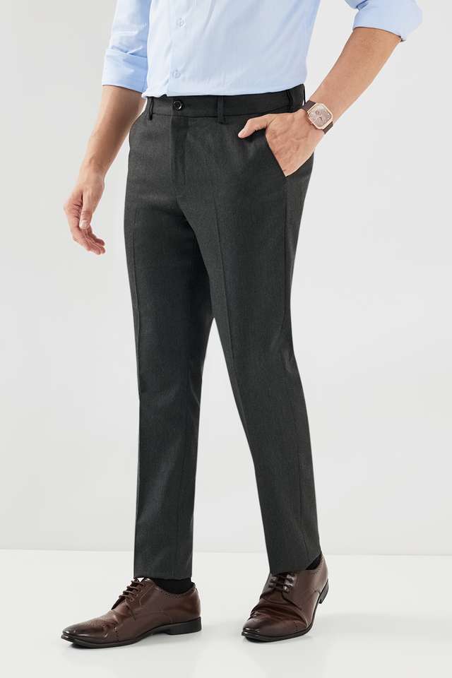 Textured-Poly-Viscose-Lycra-Slim-Fit-Men-s-Formal-Wear-Trousers