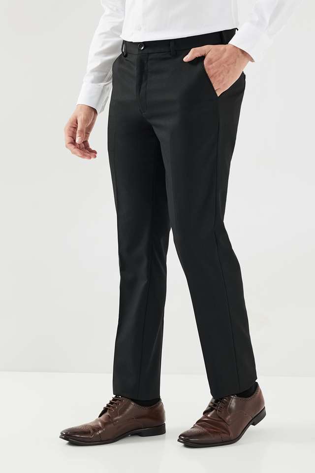 Textured-Poly-Viscose-Lycra-Slim-Fit-Men-s-Formal-Wear-Trousers