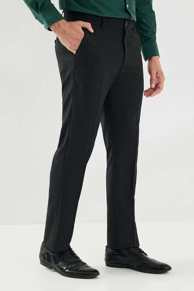 Textured-Poly-Viscose-Lycra-Slim-Fit-Men-s-Formal-Wear-Trousers
