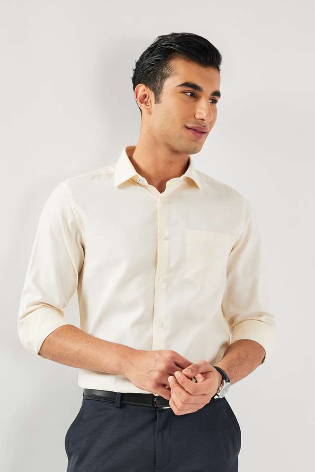 Textured-Cotton-Slim-Fit-Men-s-Formal-Wear-Shirt