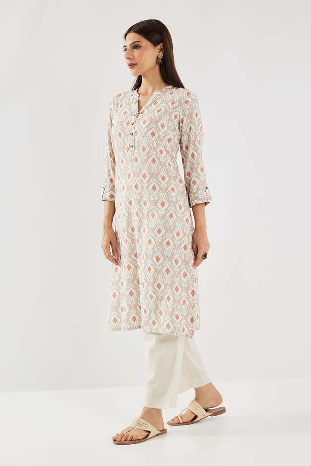 Printed-Rayon-Collared-Women-s-Casual-Wear-Kurta