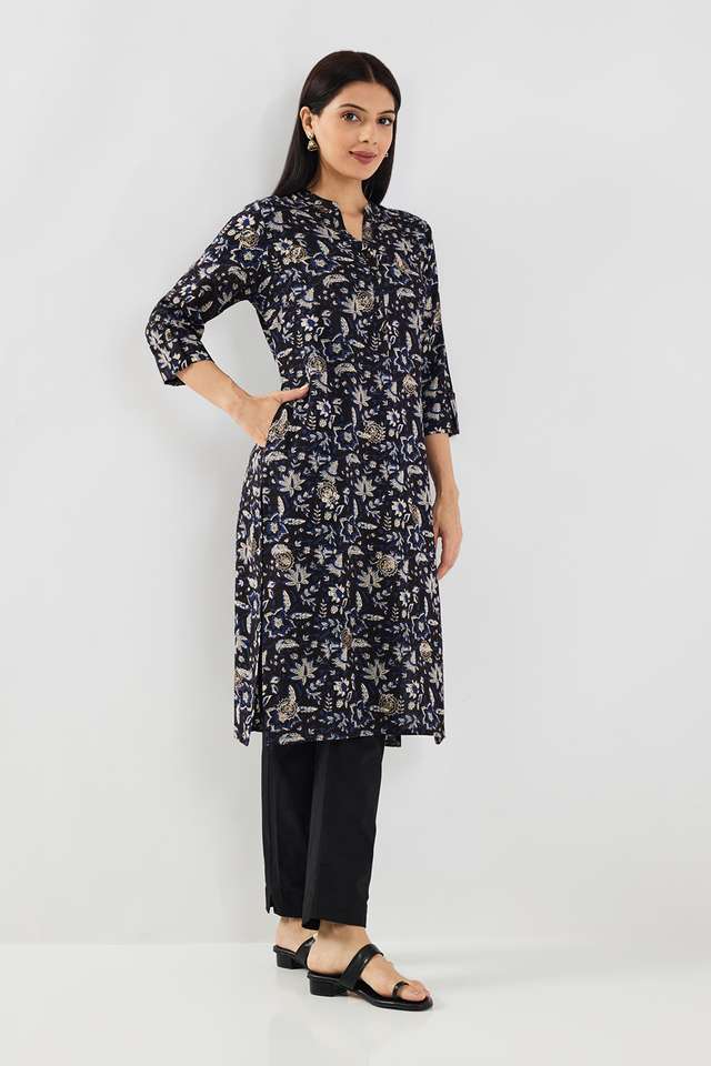 Printed-Rayon-Collared-Women-s-Casual-Wear-Kurta