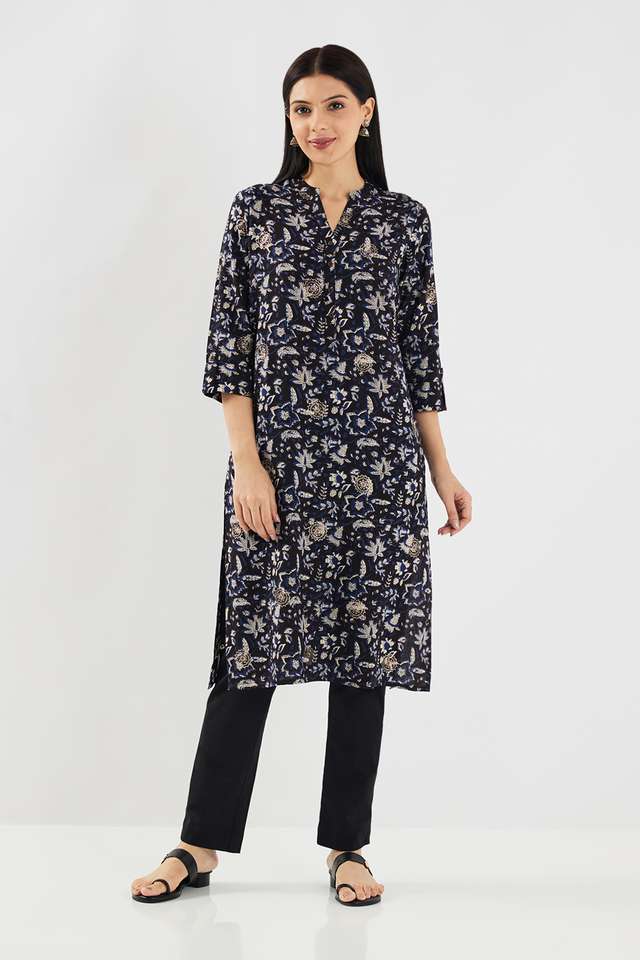 Printed-Rayon-Collared-Women-s-Casual-Wear-Kurta
