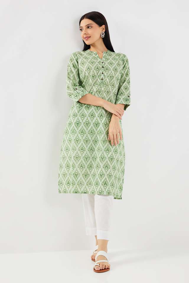 Printed-Cotton-Collared-Women-s-Casual-Wear-Kurta