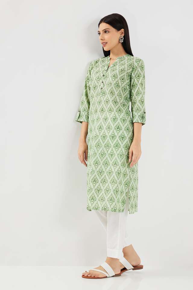 Printed-Cotton-Collared-Women-s-Casual-Wear-Kurta