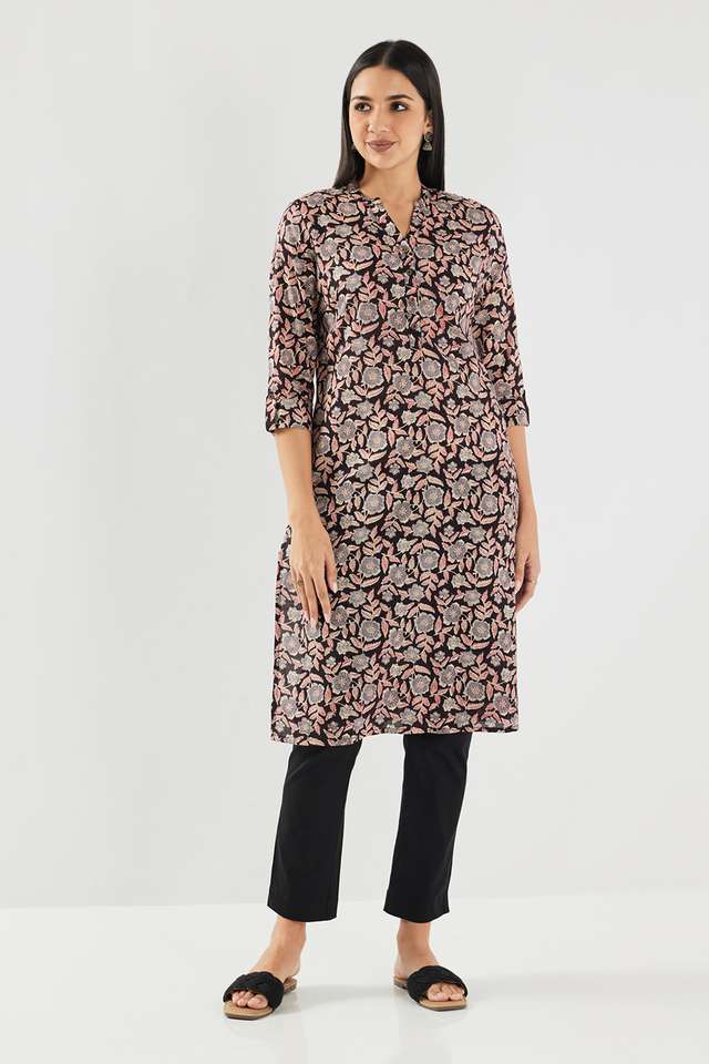Printed-Cotton-Collared-Women-s-Casual-Wear-Kurta