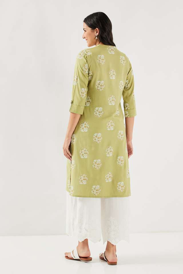 Printed-Viscose-Mandarin-Collar-Women-s-Casual-Wear-Kurta