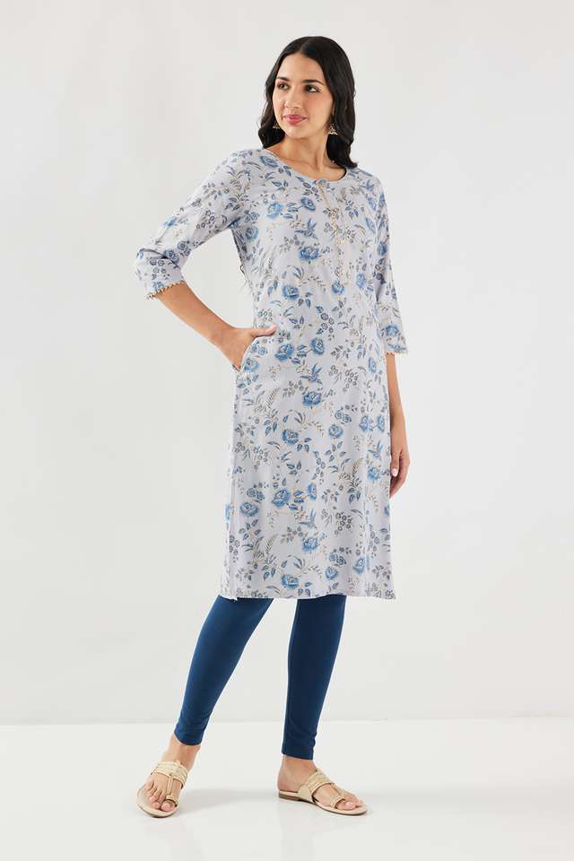 Floral-Rayon-Women-Festive-Wear-Kurta