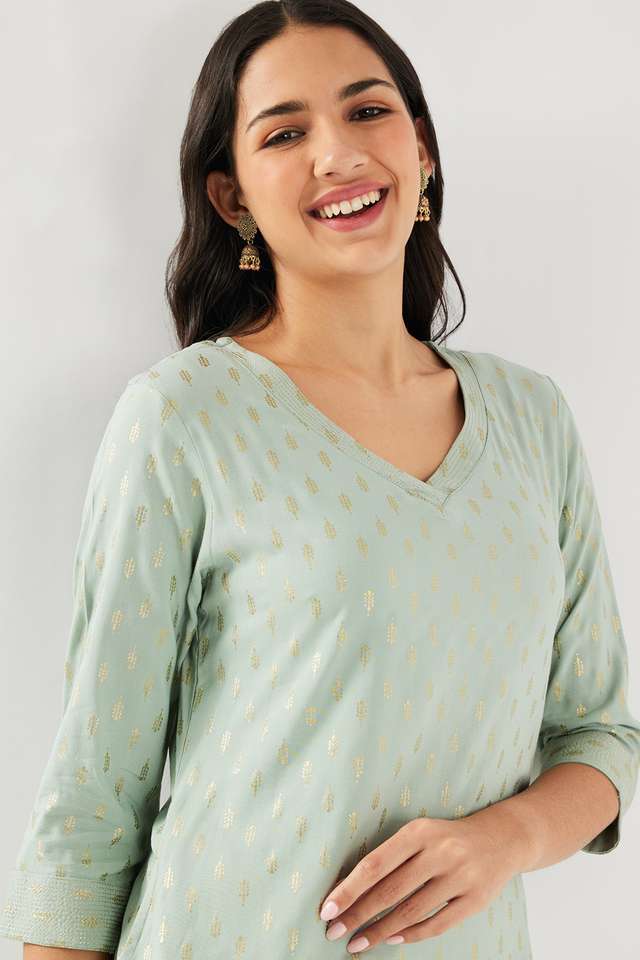 Solid-Rayon-Women-s-Casual-Wear-Kurta