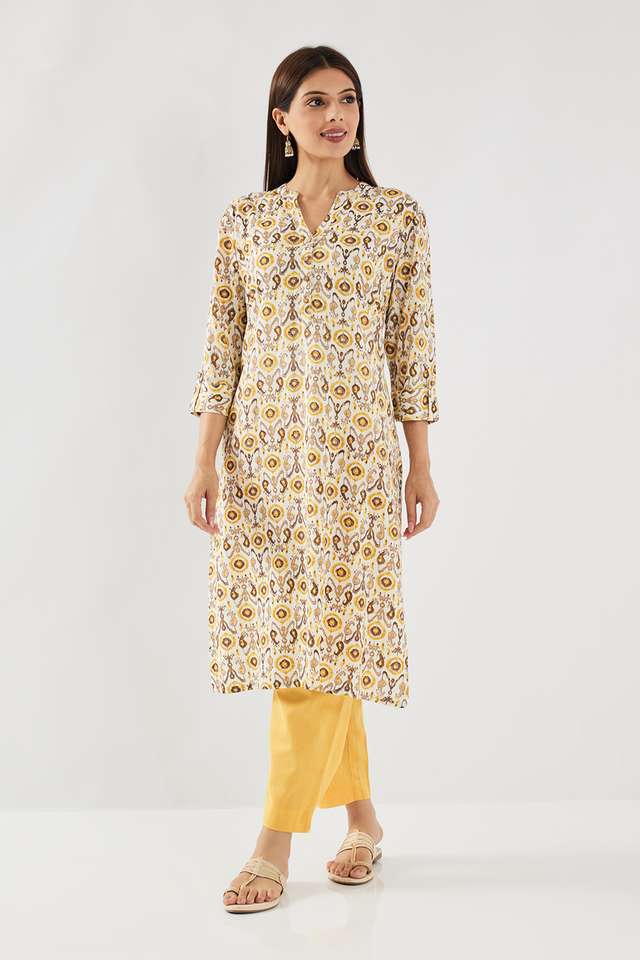 Printed-Rayon-Collared-Women-s-Casual-Wear-Kurta