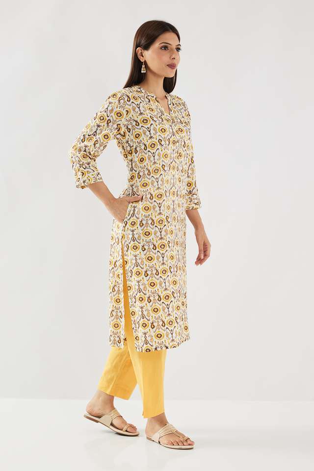 Printed-Rayon-Collared-Women-s-Casual-Wear-Kurta
