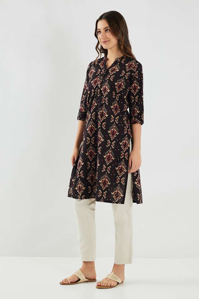 Printed-Cotton-Collared-Women-s-Casual-Wear-Kurta