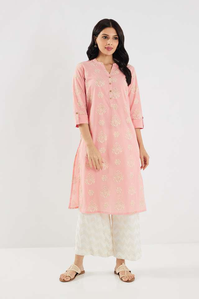 Printed-Cotton-Collared-Women-s-Casual-Wear-Kurta