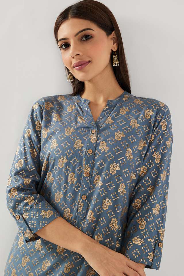 Printed-Rayon-Collared-Women-s-Casual-Wear-Kurta
