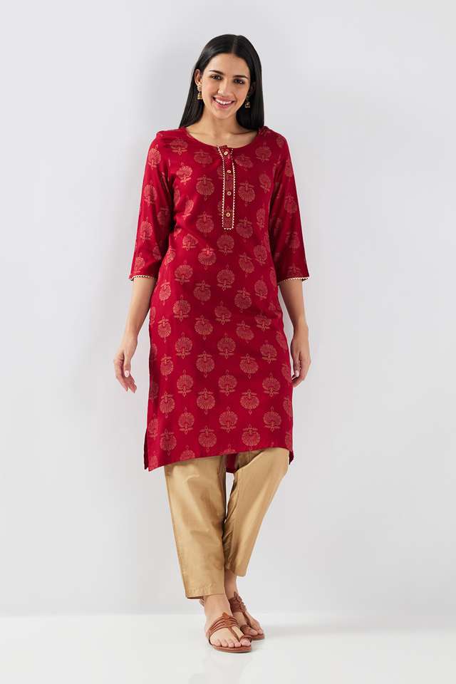 Printed-Rayon-Collared-Women-s-Casual-Wear-Kurta