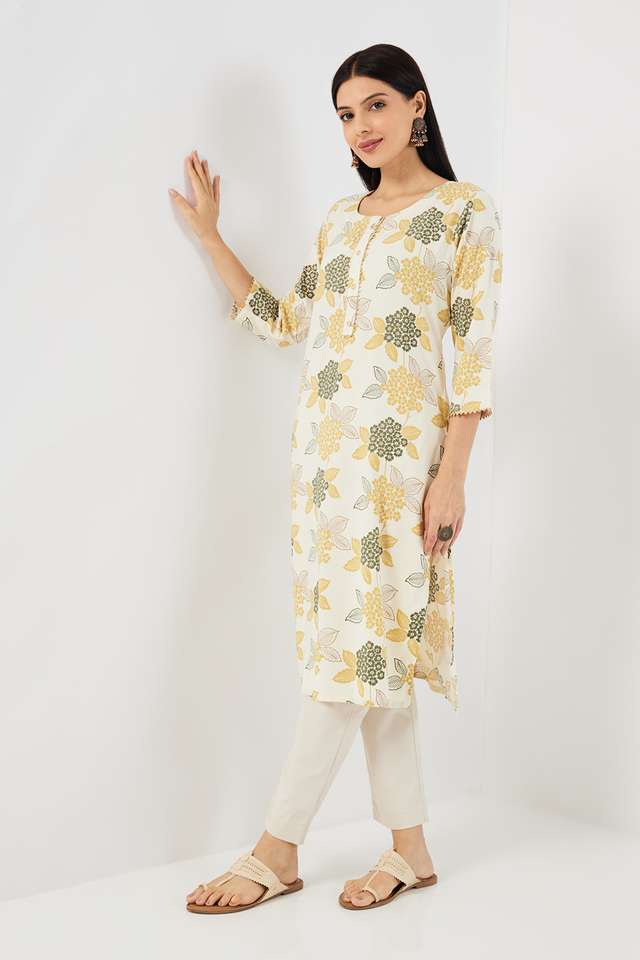 Printed-Rayon-Round-Neck-Women-s-Casual-Wear-Kurta