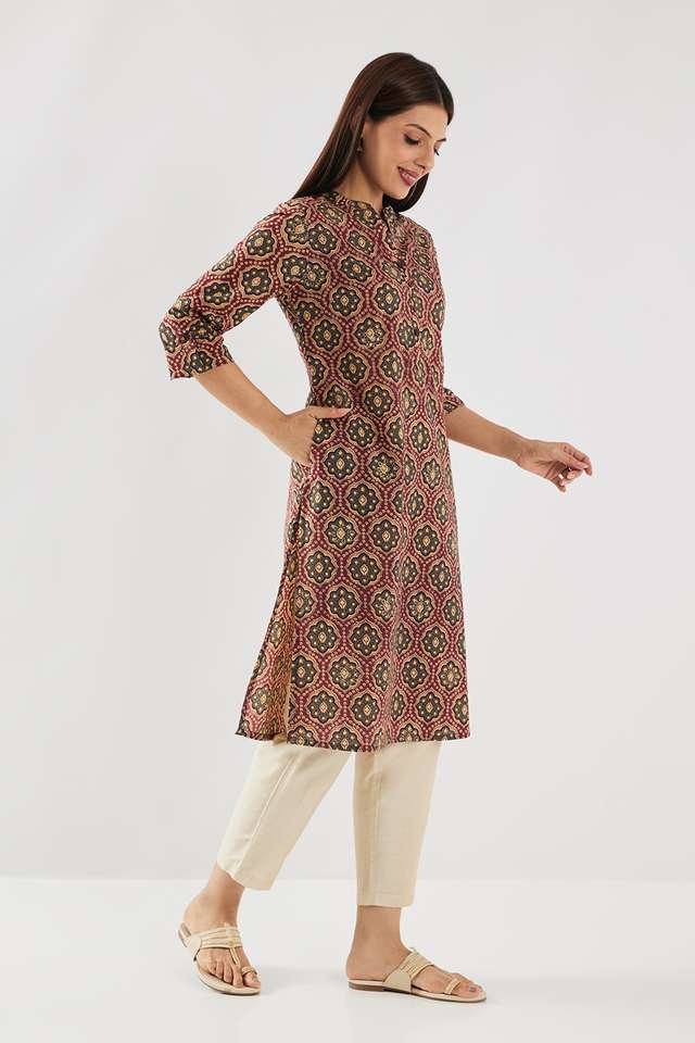 Printed-Cotton-Collared-Women-s-Casual-Wear-Kurta