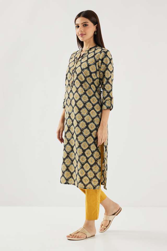 Printed-Cotton-Collared-Women-s-Casual-Wear-Kurta