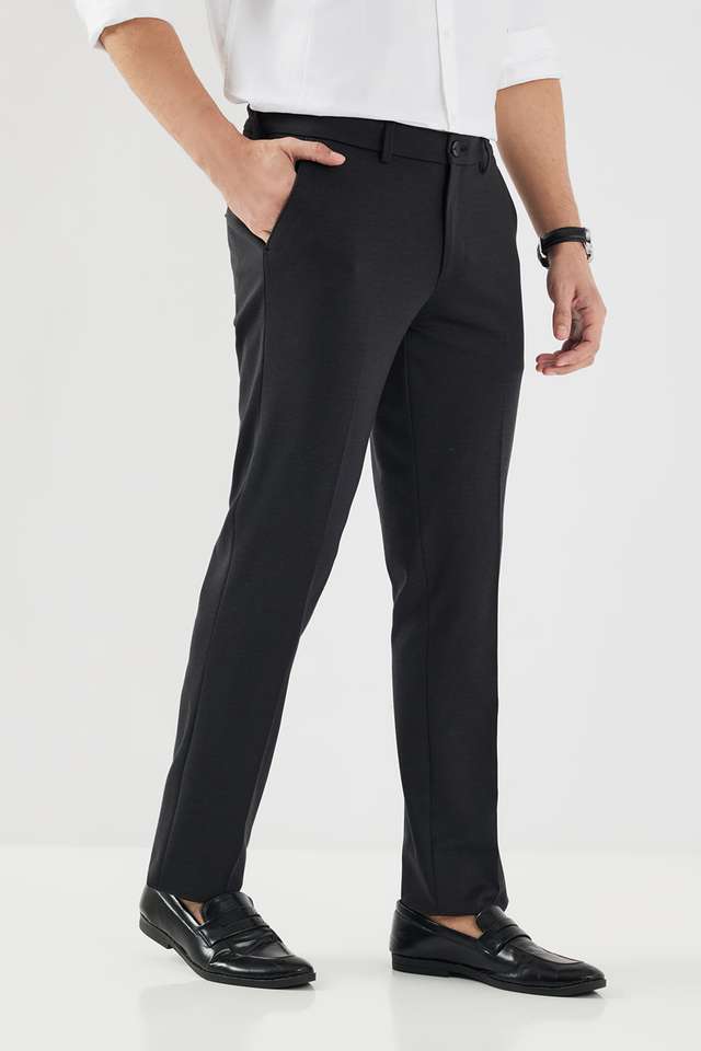 Textured-Terry-Rayon-Spandex-Slim-Fit-Men-s-Formal-Wear-Trousers
