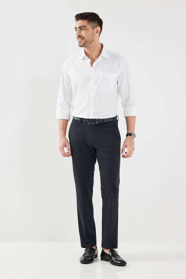 Textured-Terry-Rayon-Spandex-Slim-Fit-Men-s-Formal-Wear-Trousers