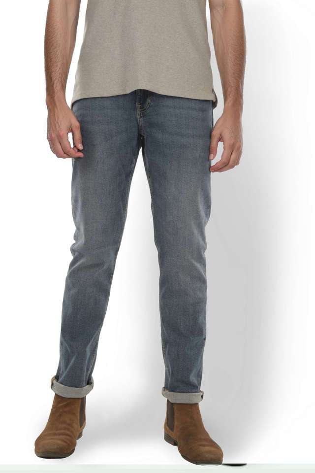 Light-Wash-Cotton-Blend-Straight-Fit-Men-s-Jeans